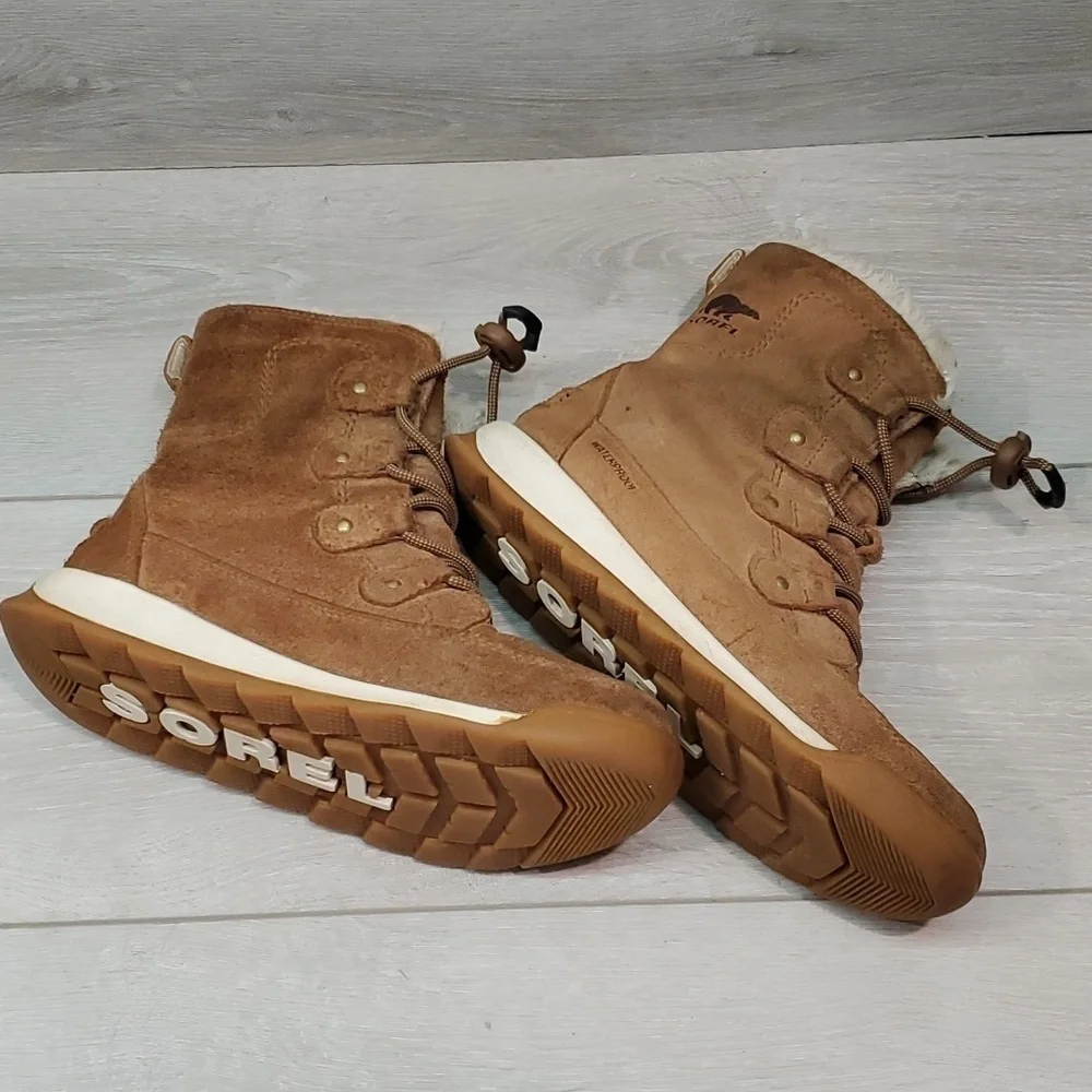 Sorel Big Kids Girls Whitney Juniors Joan Outdoor Leather Ankle Boots shoes 4